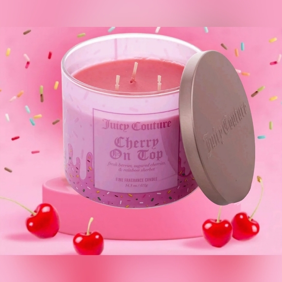BRAND NEW JUICY COUTURE CHERRY ON TOP CANDLE 14.5 OZ - Picture 2 of 3